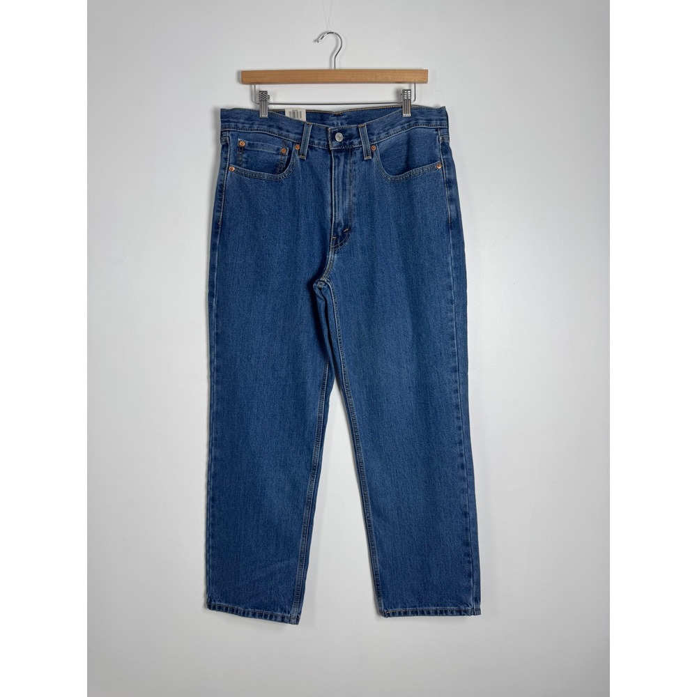 90s Style Levi's Mens 34x29 550 Relaxed Fit NWT Tapered Leg Jeans Med Wash Blue